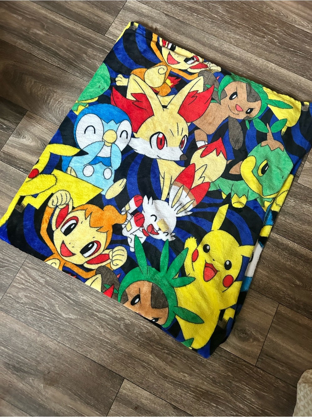 Pokemon Plush Character Throw Blanket - Bright Multi